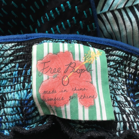 Free People strapless tropical print dress. Super cute! - Picture 4 of 4